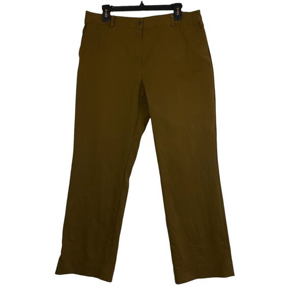 Brooks Brothers Green Brown Straight Leg Pants Size 12 - Picture 1 of 6